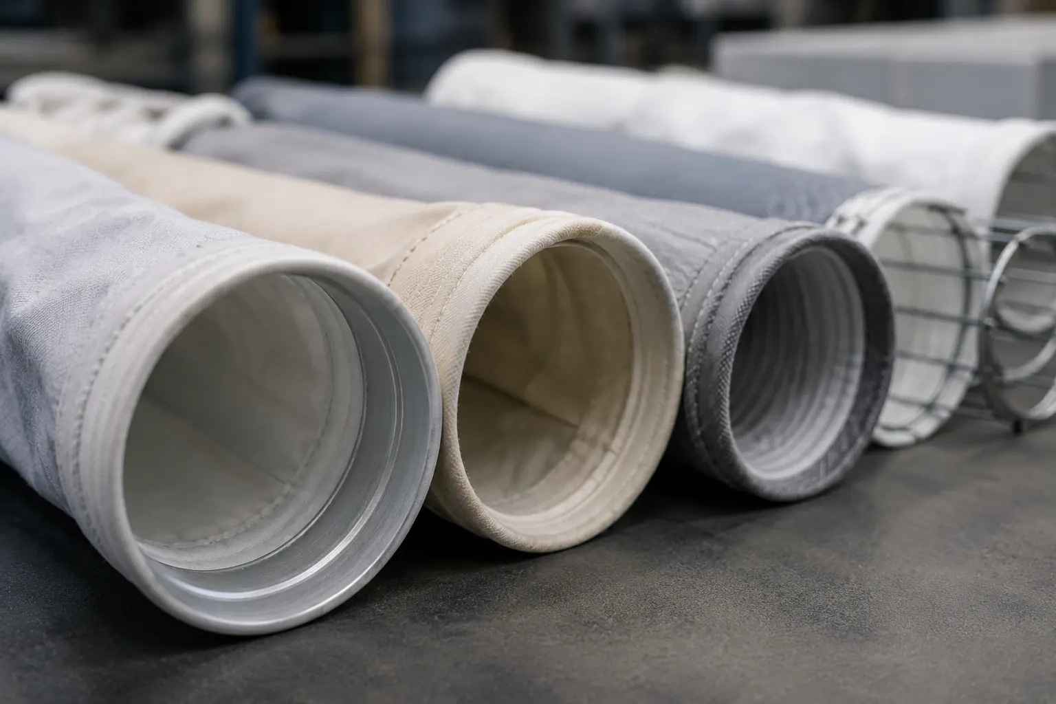 Industrielle Filterschläuche mit Metallmanschetten